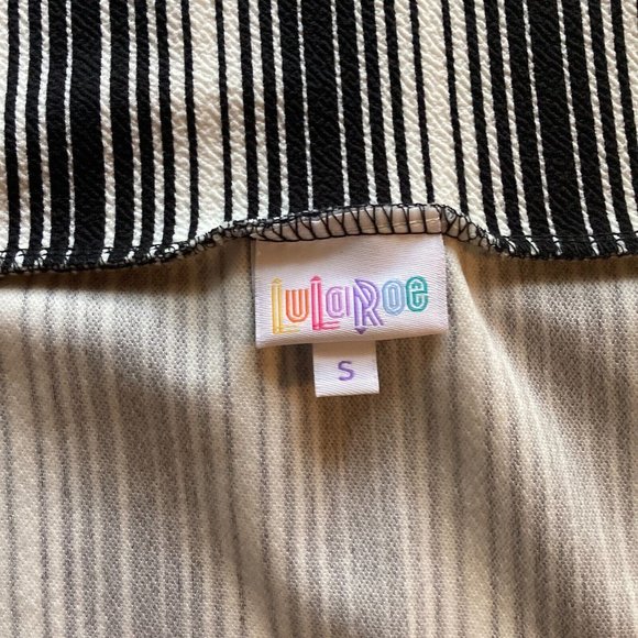 NWT LuLaRoe CASSIE Black White Stripe Print Sexy Pull On Straight Pencil Skirt S - Picture 4 of 7